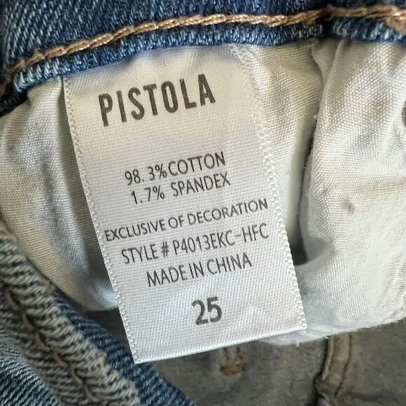 Pistola Denim Shorts Womens Size 25 Winston High Rise Blue - Picture 3 of 12